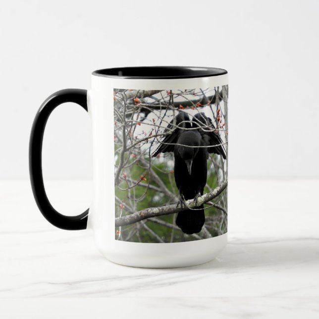 Engel die Krähen-Kaffee-Tasse Tasse (Links)