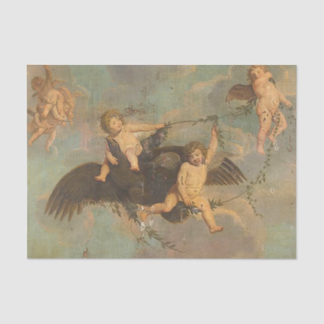 Engel Distressed Cherub Art, Angel Art, Decoupage Seidenpapier (Vorderseite)