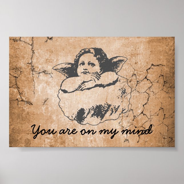 Engel, du bist in meinem Kopf christliche Geschäft Poster (Vorne)