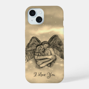Engel Eros in Liebe , ich liebe dich iPhone 15 Hülle