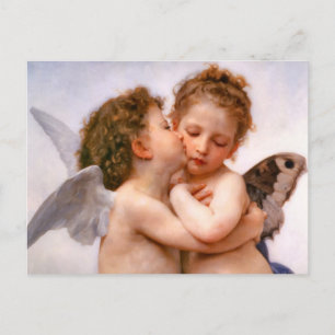 Engel erster Kuss, Bouguereau Postkarte