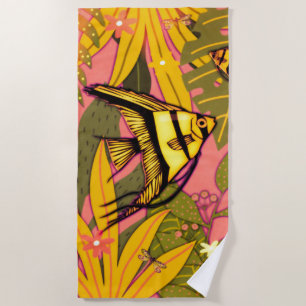 Engel-Fisch Strandtuch