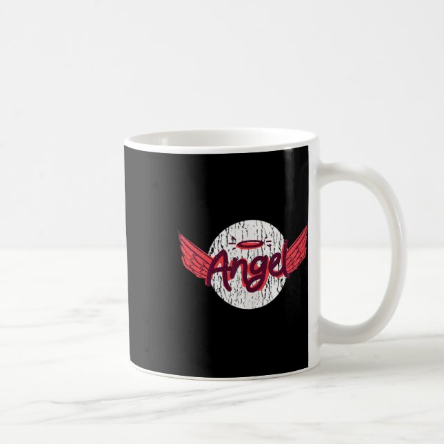 Engel Flügel und Halo Funny für schlechte Mädchen  Kaffeetasse (Rechts)