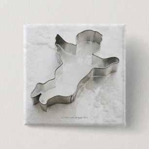 Engel formte Plätzchenschneider, mit Mehl, Button