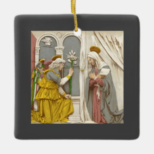 Engel Gabriel Die Verkündigung an Maria  Keramikornament