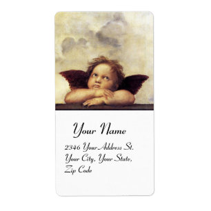 ENGEL / Geflügelter Cherub,,braun,weiß