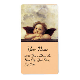 ENGEL / Geflügelter Cherub,,braun,weiß