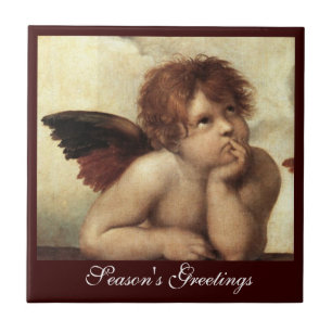 ENGEL / Geflügelter Cherub Raffaello Sanzio Fliese