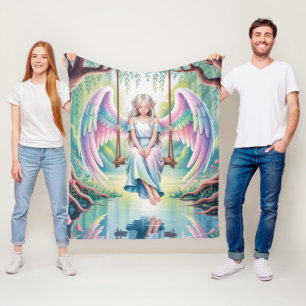 Engel-Girl verzaubern auf Swing Fleecedecke