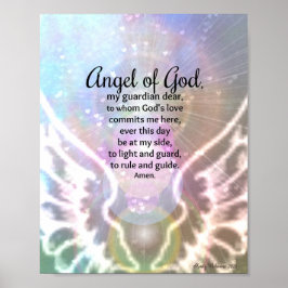 Engel Gottes Wasserfarbe Flügel katholisches Gebet Poster