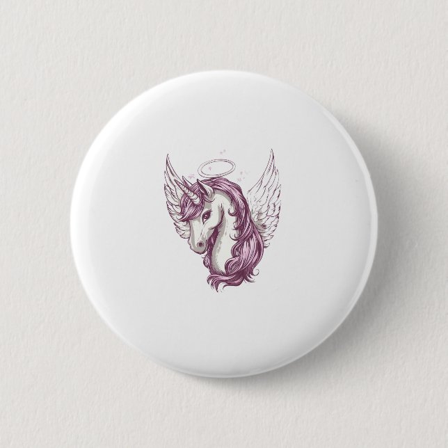 Engel Halo Einhorn (1) Button (Vorderseite)
