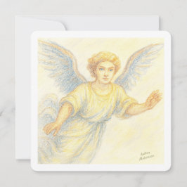 Engel im Flug mit Lächeln Einladung