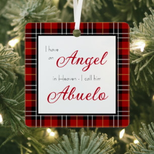 Engel im Himmel Abuelo Erinnerungsfoto Ornament Aus Metall