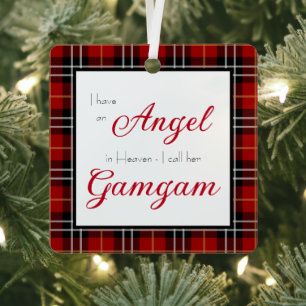 Engel im Himmel Gamgam Gedenkfoto Ornament Aus Metall
