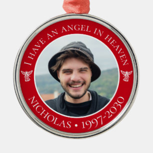 Engel im Himmel Gedenkfotos Ornament Aus Metall