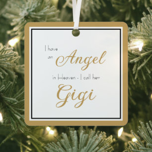 Engel im Himmel Gigi Gedenkfoto Ornament Aus Metall