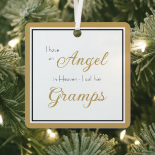 Engel im Himmel Gramps Gedenkfoto Ornament Aus Metall