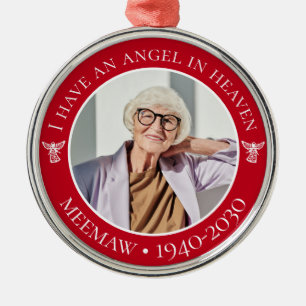 Engel im Himmel Meemaw Gedenkfotos Ornament Aus Metall