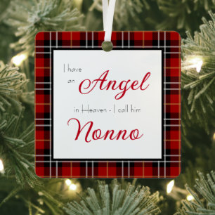 Engel im Himmel Nonno Erinnerungsfoto Ornament Aus Metall
