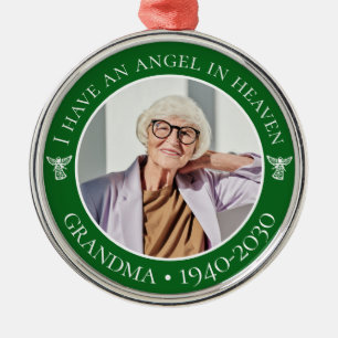 Engel im Himmel Oma Gedenkfotoschmuck Ornament Aus Metall