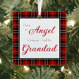 Engel im Himmel Opa Gedenkfotoschmuck Ornament Aus Metall