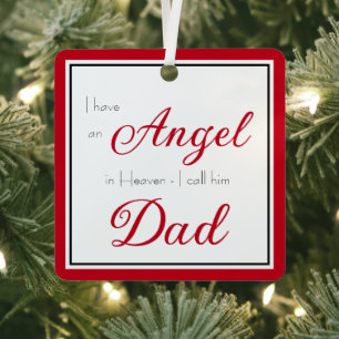 Engel im Himmel Papa Gedenkfotos Ornament Aus Metall