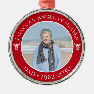Engel im Himmel Papa Gedenkfotos Ornament Aus Metall