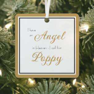 Engel im Himmel Poppy Gedenkfoto Ornament Aus Metall