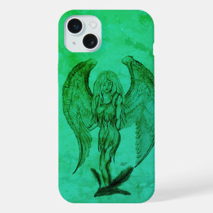 Engel im Tattoo-Stil iPhone 15 Plus Hülle