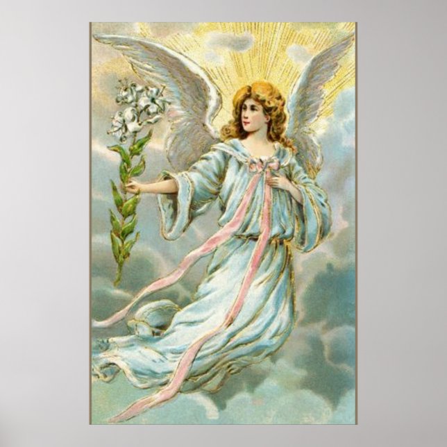 Engel in Blau Poster (Vorne)