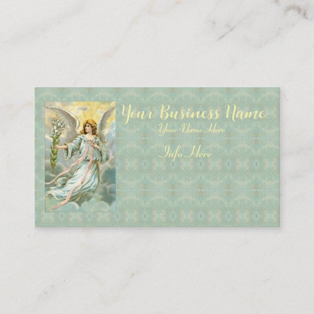 Engel in Blue Business Card Visitenkarte (Vorderseite)