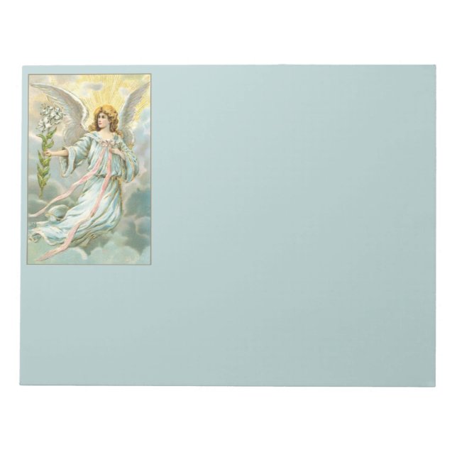 Engel in Blue Notepad Notizblock (Vorderseite)
