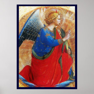 ENGEL IN GOLD ROT UND BLAU POSTER