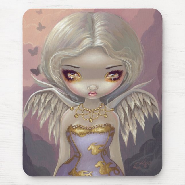 "Engel in lila" Mousepad (Vorne)