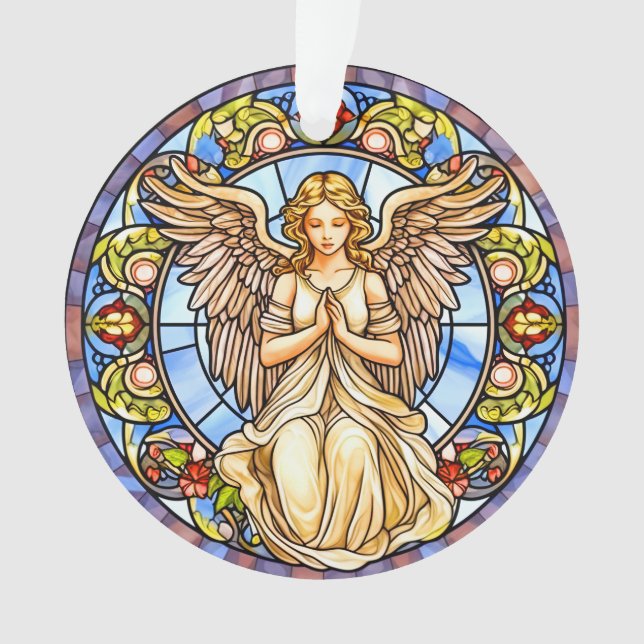 Engel / In Memoriam Acrylschmuck Ornament (Vorderseite)