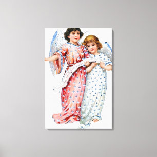Engel in Rosa und Blau  Leinwanddruck