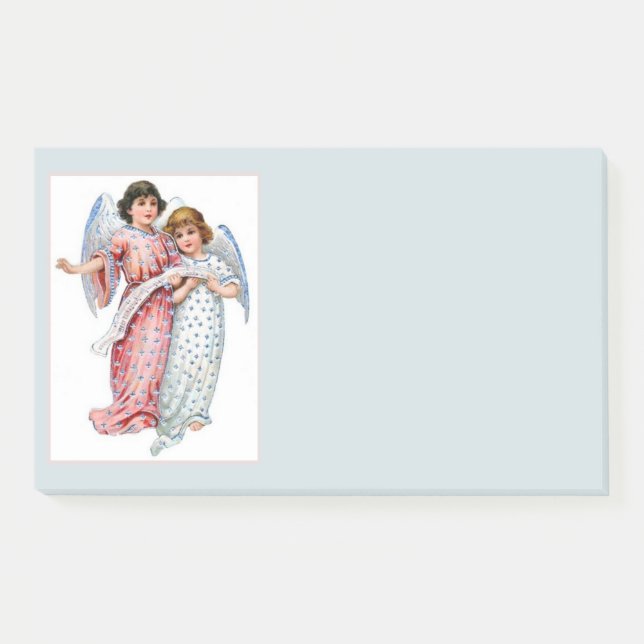 Engel in rosa und blauer Post-it-Notiz Post-it Klebezettel (Vorderseite)