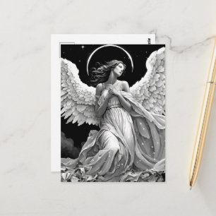 Engel in Schwarz und Weiß Postkarte