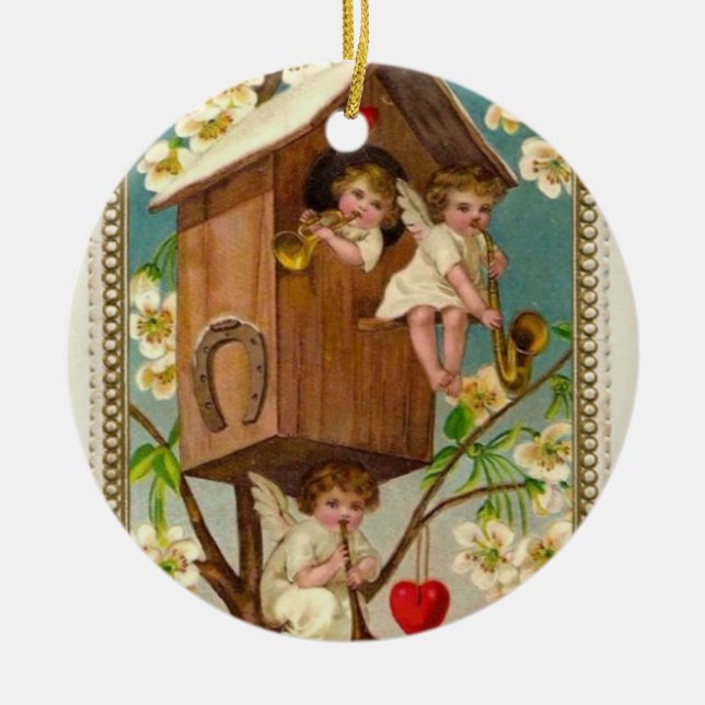 Engel Keramik Ornament (Vorne)
