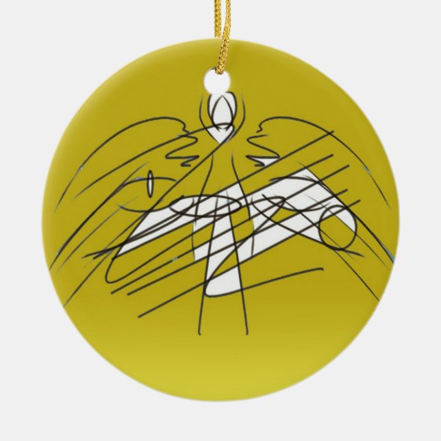 Engel Keramik Ornament (Vorne)