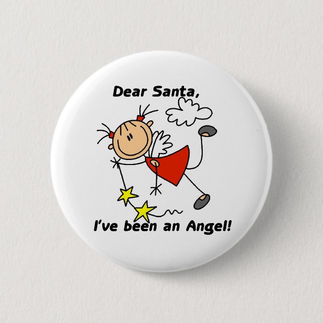 Engel Lieber Santa  Button (Vorderseite)