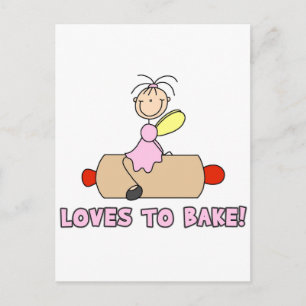Engel liebt es, T-Shirts und Geschenke zu backen Postkarte