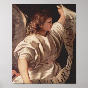 Engel mit Banner 1522 Poster