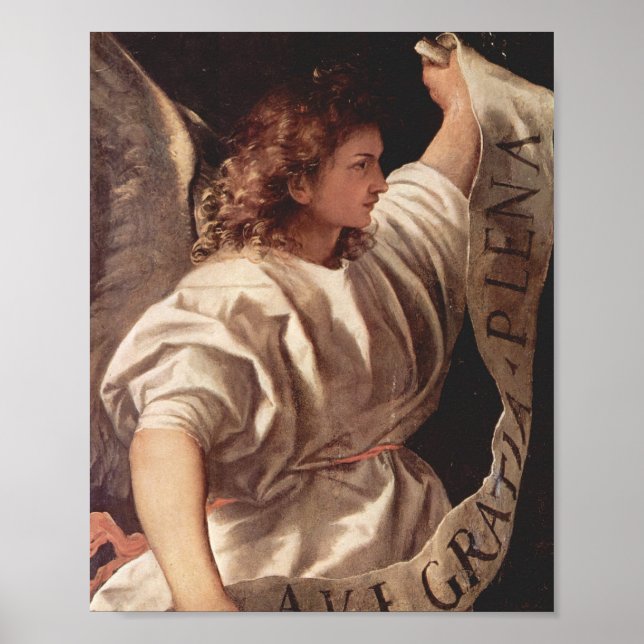 Engel mit Banner 1522 Poster (Vorne)