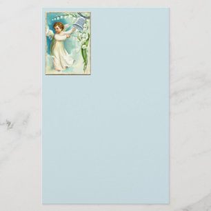 Engel mit Blauer Glocke Briefpapier