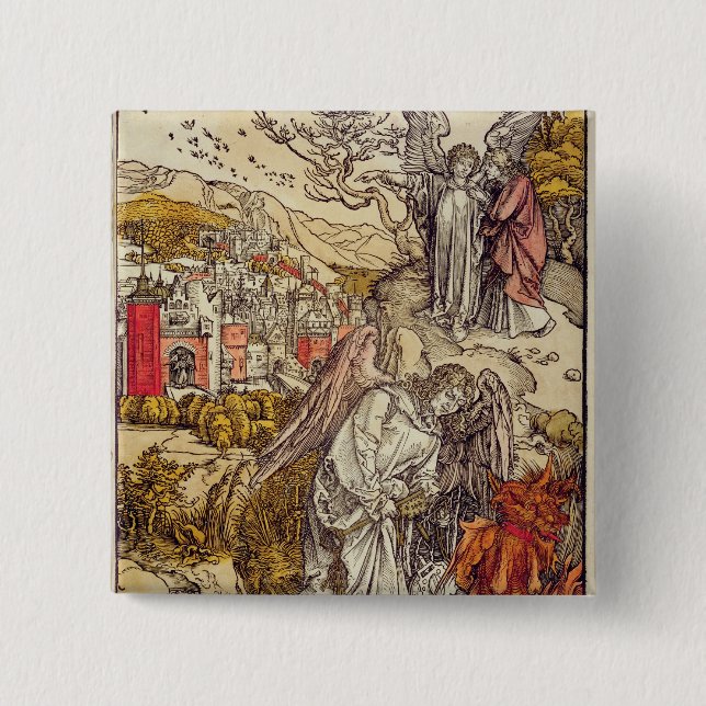 Engel mit dem Schlüssel des Abgrundes, 1498 Button (Vorderseite)