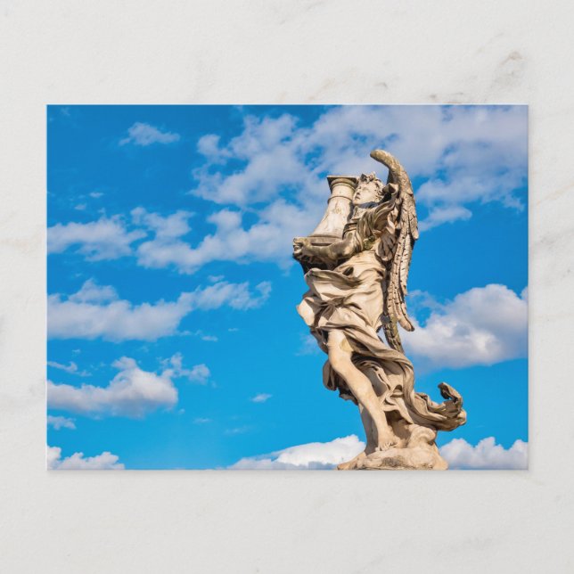 Engel mit der Spalte Postkarte (Vorderseite)