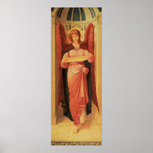Engel mit einer Schriftrolle von John Melhuish Str Poster