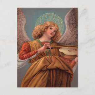 Engel mit einer Violin-Postkarte Postkarte