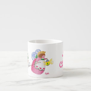 Engel mit geschliffener kleiner Tasse